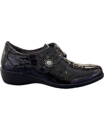 Sapatos de cunha de Mulher LUMEL ZAPATOS MUJER VELCRO CUNA ANCHO E 720-6843 001 LEXI 13 NEGRO VARIOS COLORES
