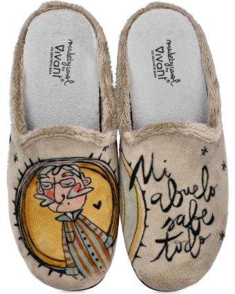 Pantufas de Homem VIVANT V-ST-C242115EVTA ZAPATILLAS DE ESTAR POR CASA DE HOMBRE CON TAUPE