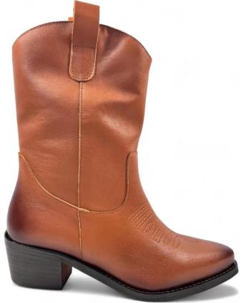Botins de Mulher TIMBOS BOTIN COWBOY TACON DE MUJER CUERO TODO PIEL 130722 MARRóN