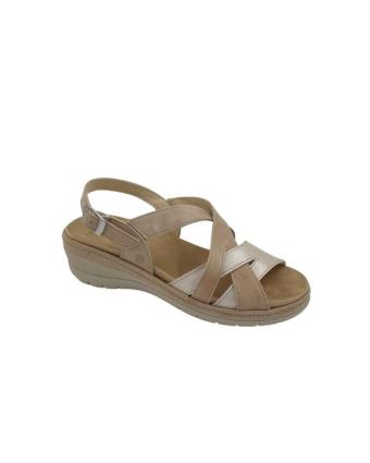 Sandálias de Mulher SUAVE BY LEYLAND SANDALIA MUJER SUAVE TIRA CRUZADA 3254 BEIGE