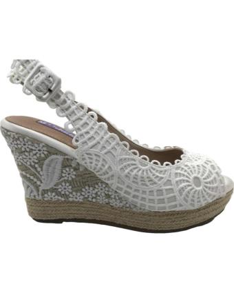 Sandálias de Mulher MANDARINA ESPARTENAS CUNA NOVIA LIDIA BLANCO