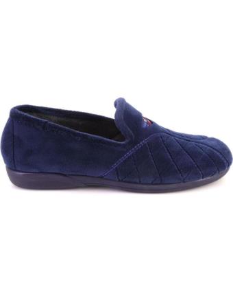 Pantufas de Homem DEVALVERDE 3518 ZAPATILLAS DE CASA CERRADA DE HOMBRE AZUL MA AZUL MARINO