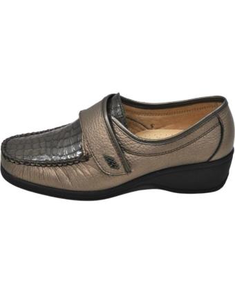 Mocassins de Mulher LUMEL - MOCASIN APERTURA VELCRO MUY ANCHO PLANTILLA EXTRA TAUPE-BRONCE