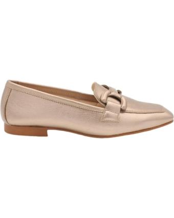 Mocassins de Mulher DESCANFLEX MOC HEBILLA PIEL BRILLO FUMO AMARILLO