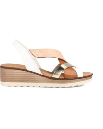 Sandálias de Mulher MARILA SANDALIA PARA MUJER CON CUNA MEDIA EN PIEL CELESTE MULTIBLAN BLANCO