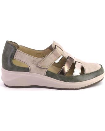 Sapatos de Mulher SUAVE 3409 ZAPATOS DE MUJER PIEL BEIGE Y VERDE
