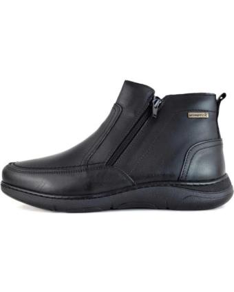 Botins de Homem ZEN - BOTIN HOMBRE DE PIEL COLOR IMPERMEABLE NEGRO