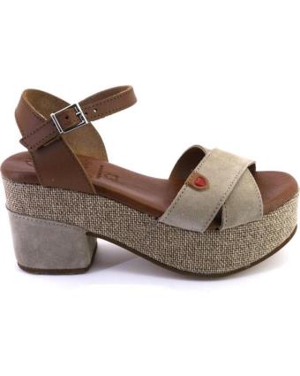 Sandálias de Mulher OH MY SANDALS 5253-4002 SANDALIAS DE MUJER ANTE-SERRAJ TAUPE