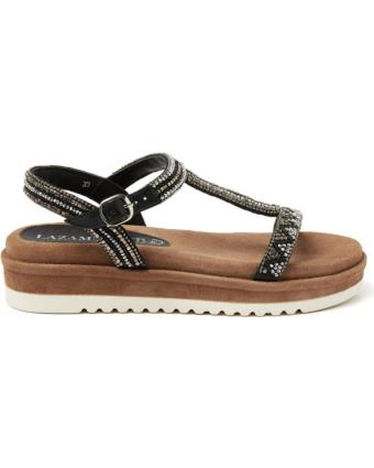 Sandálias de Mulher LAZAMANI SANDALIA DE PIEL BLACK