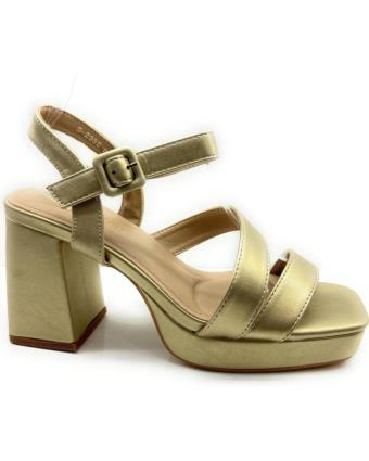 Sandálias de Mulher BUONAROTTI SANDALIAS FIESTA TACON ALTO TIRAS HEBILL AMARILLO