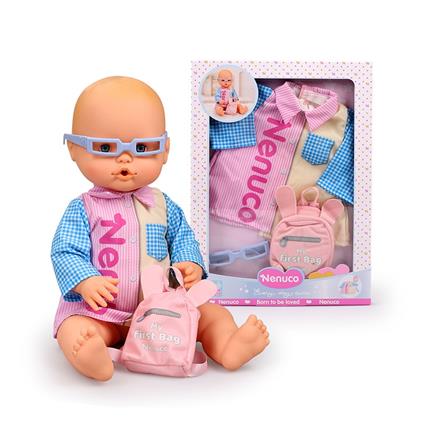 Boneca Nenuco Roupa Bata Escolar 42cm
