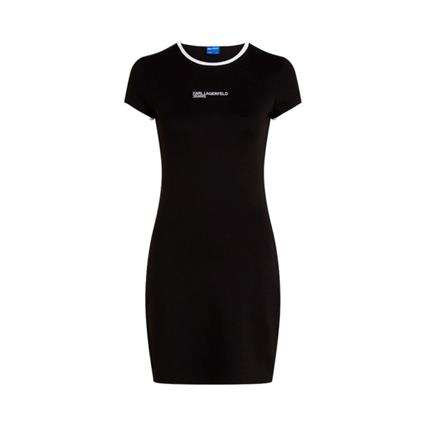 Karl Lagerfeld Jeans VESTIDO CAMISETA AJUSTADO CON LOGOTIPO , Negro, Talla - Ref.