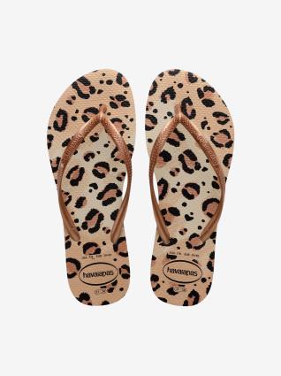 Chinelos Havaianas Slim Animals Bege
