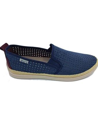Sapatos de Homem GARRIDO MURO ZAPATILLA CALADA MARINO