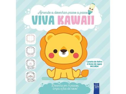 Livro Viva Kawaii Verde - Leão