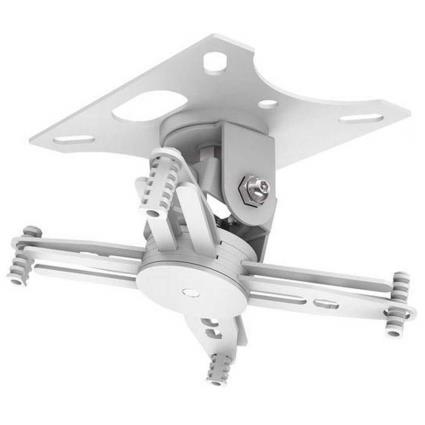 Professional Close-coupled Projector Ceiling Mount - no Pole - Supports Projector 110 mm / 4.3 Below Ceiling - Fits Most Projectors - Obstruction-free Cable Management - Includes: Retrofitting Ceiling Trim Disc, Sloping Ceiling Mechanism - wh