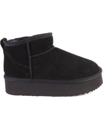 Botins de Mulher KELARA K41209 BOTINES DE MUJER ANTE SERRAJE NEGRO