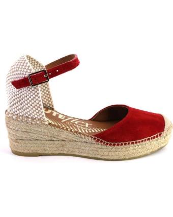 Sandálias de Mulher VIGUERA 2218VITELO ALPARGATAS DE MUJER ANTE SERRAJE ROJO