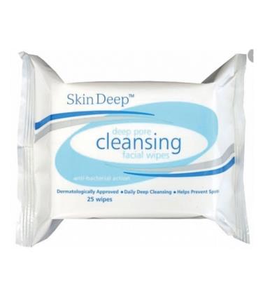 Cleansing Facial Wipes Anti-Bacterial Action 25 Wipes