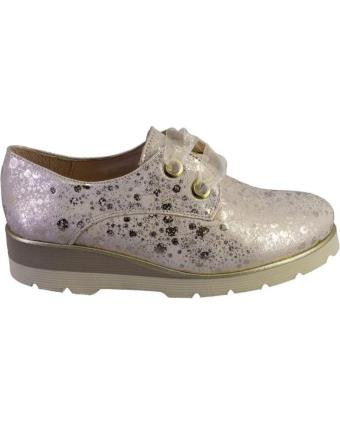Sapatos de Mulher NIVAL NEREA AFTA ZAPATOS CON CORDONES DE MUJER PIEL PLATINO