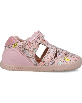 Sandálias de Menina BIOMECANICS SANDALIAS PARA NINA 252193 ESTAMPADO ANIMALES ROSAA032