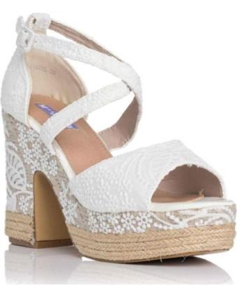 Sandálias de Mulher MANDARINA SANDALIA TACON PARA MUJER PARIS COLOR BLANCO