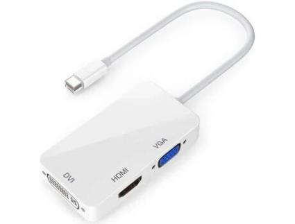 Ineck® Thunderbolt Mini Displayport Adaptador para Hdmi Dvi Vga Multiport Hub Cabo Conversor para Apple Macbook Pro Air Mac