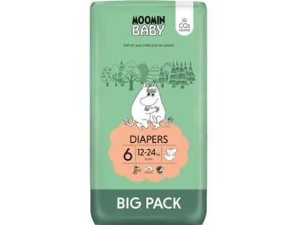 Fraldas MOOMIN BABY (T6 - Big - 12/24 Kg 51 unidades)