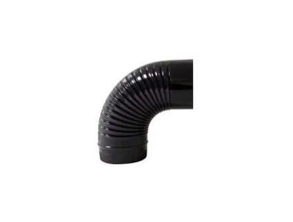 Cotovelo De Fogão 200mm Preto Vitrificado 90º Exojo