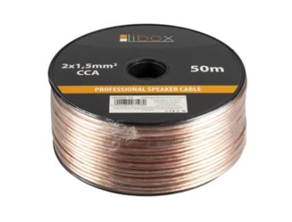 Kabel Glosnikowy 2x1,50mm Lb0008 50 Audio Cable 50 M Transparent Libox