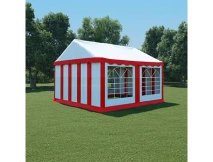 Vidaxl Cobertura para Tenda 4X4 M Vermelho e Branco