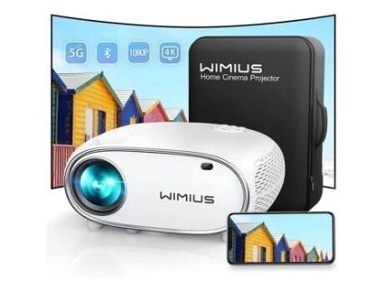Projetor Bluetooth 5g Wifi 10000 Lumens, Wimius Full Hd 1080p Projetor 4k Suportado