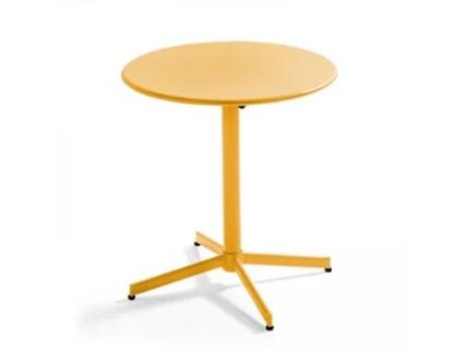 Mesa de Jardim Bistro Redonda (ø70 x 72 cm) com Tabuleiro Rebatível