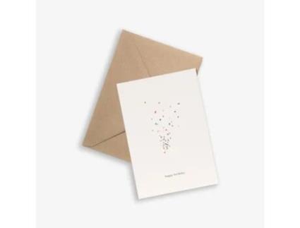Postal de Feliz Aniversário Kartotek Confetti Gc 0020