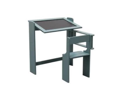 MUEBLEAR Secretária de Quadro de Giz Desdobrável Cor Verde