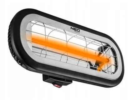 90 032 Aquecedor elétrico de ambiente infravermelho interno externo 2000 W Preto Neo Tools