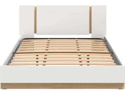 Embalagem de Peças DORMUS para Cama de Casal com Estrado Incluído (Outlet Grade A - Branca e Carvalho - 190 x 140 cm)