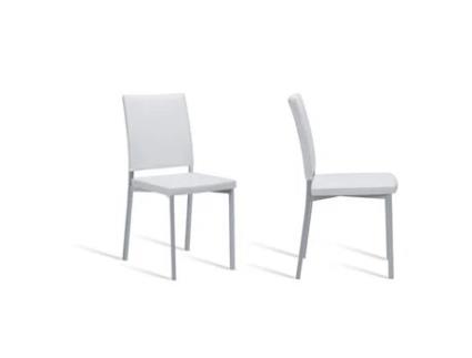 Cadeira de Cozinha PORTUS Canela (80x40x46 cm - Polipele - Branco - 2 Un)