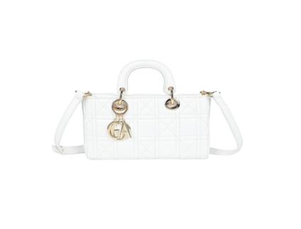 Bolsa De Ombro Acolchoada Geométrica Para Mulher Branco Gallantry