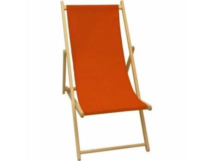 Ligstoel JARDIN PRIVE Castanho Vermelho 132 x 55 x 35 cm Madeira