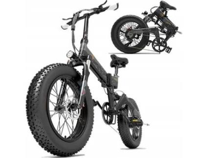 Bicicleta Elétrica BEZIOR Xf200 Roda de Alumínio com Estrutura de E-Bike 1000W 20 Polegadas 48V 15Ah Preta