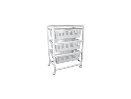 Prateleira De Plástico Para Vegetais Com 4 Gavetas E Rodas 410030 Cuncial