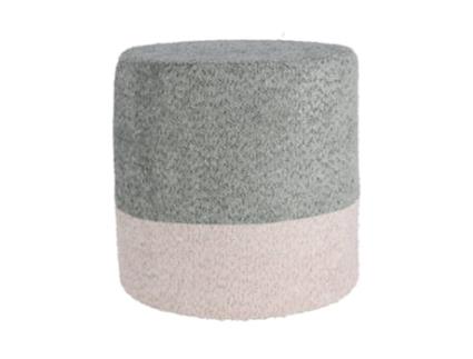 Banco Well Home Boucle Ø35cm Bege Com Azul Wellhome