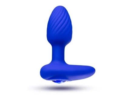 Plug Anal Gplug Pequeno Rosa Neon Blush Oh My Gem (azul - Ø 3,4 Cm - 7,6 Cm - 3 Velocidades)
