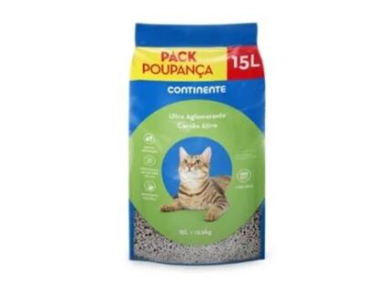Areia Ultra Aglomerante Bentonite Carvão Ativo Pack Poupança CONTINENTE emb. 15 lt/12,9 kg