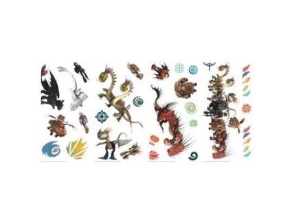 Adesivos de parede para colegas de quarto Como domar um dragão 28 peças de vinil multicolorido