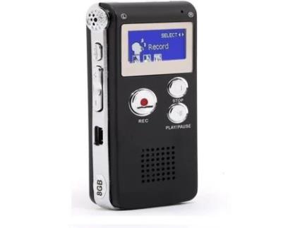 Gravador digital Monodeal 8GB Ditafone portátil recarregável
