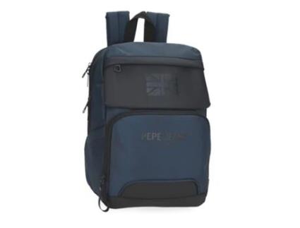 Mochila p/ portátil 13,3' e tablet 12' Pepe Jeans Bromley 24 azul adaptável a trolley