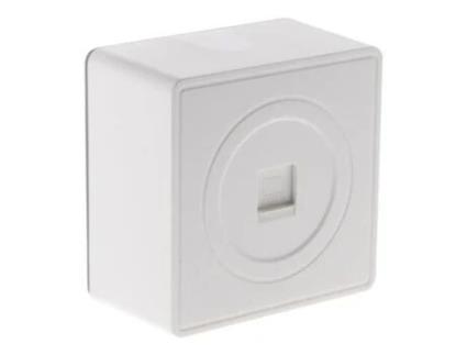 Tomada Rj45 Zenitech Vulco Branco Acabamento Acetinado Pronta Para Instalação