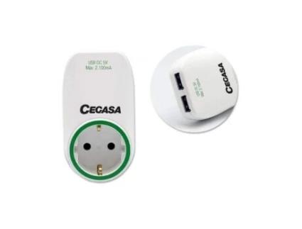 Livro Adaptador Cegasa Schuko 2 Usb De Desconocido (espanhol)